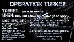 Anonim podejmuje działania przeciwko witrynie rządu tureckiego